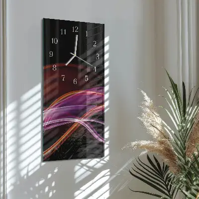Vertikale glas wanduhr Abstrakte Kunst