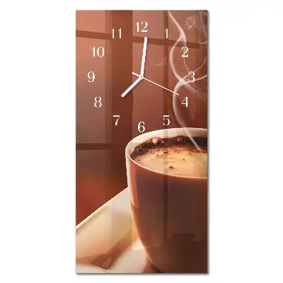 Wanduhr mit motiv vertikal Kaffee