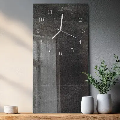 Moderne wanduhr vertikal Graphit