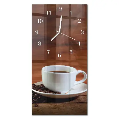 Vertikale glas wanduhr Becher