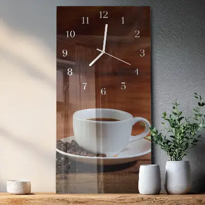 Vertikale glas wanduhr Becher