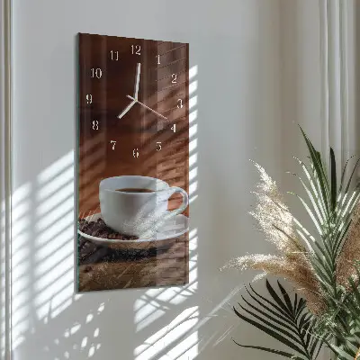 Vertikale glas wanduhr Becher