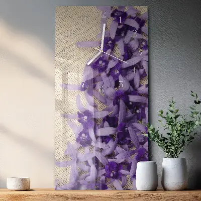 Vertikale Uhr Lavendel