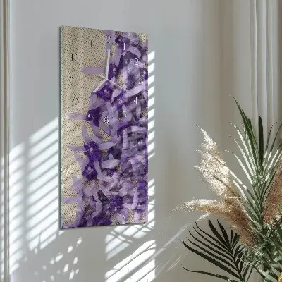 Vertikale Uhr Lavendel
