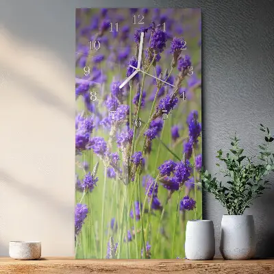 Wanduhr mit motiv vertikal Lavendel