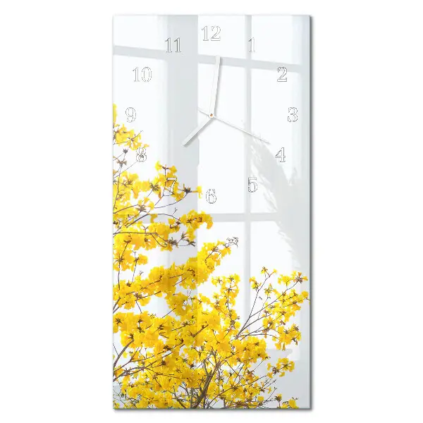 Wanduhr mit motiv vertikal Blühender Baum