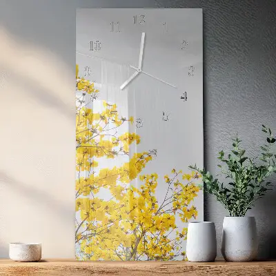 Wanduhr mit motiv vertikal Blühender Baum