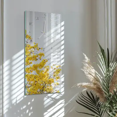 Wanduhr mit motiv vertikal Blühender Baum