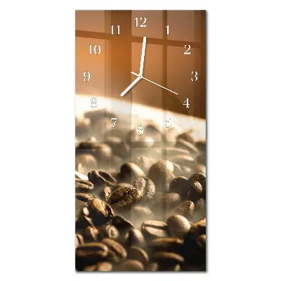 Moderne wanduhr vertikal Kaffeebohnen