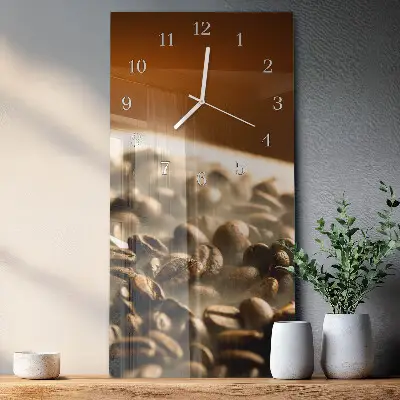 Moderne wanduhr vertikal Kaffeebohnen
