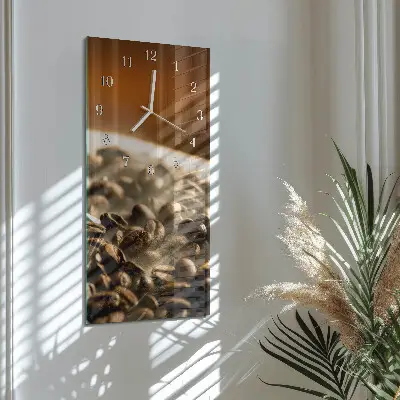Moderne wanduhr vertikal Kaffeebohnen