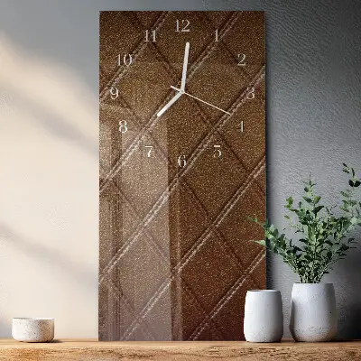 Vertikale glas wanduhr Diamanten