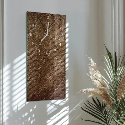Vertikale glas wanduhr Diamanten