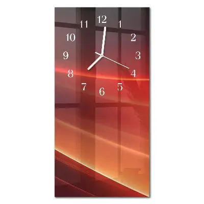 Vertikale glas wanduhr Abstraktion