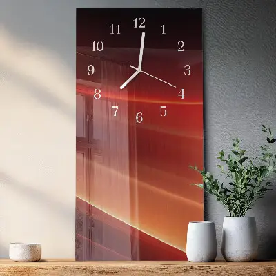 Vertikale glas wanduhr Abstraktion