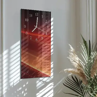 Vertikale glas wanduhr Abstraktion