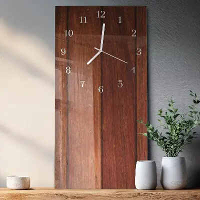 Moderne wanduhr vertikal Holz