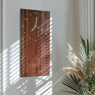 Moderne wanduhr vertikal Holz