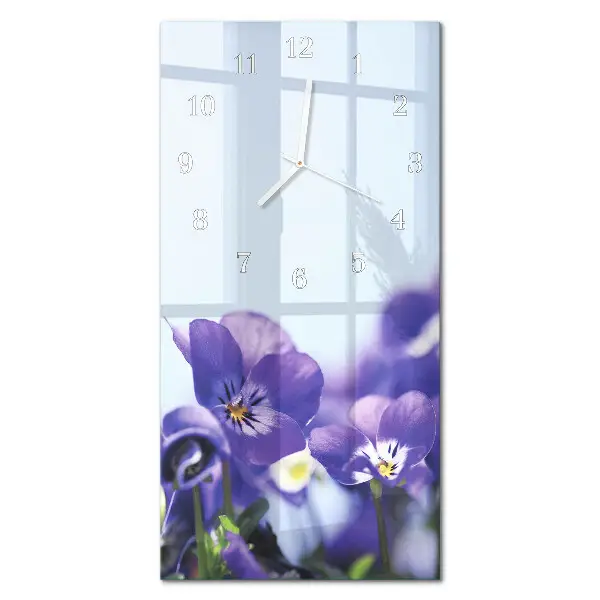 Wanduhr design ausgefallen vertikal Blumen