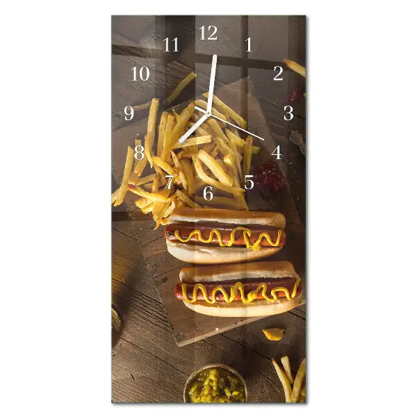 Moderne wanduhr vertikal Fastfood