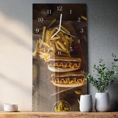 Moderne wanduhr vertikal Fastfood