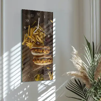 Moderne wanduhr vertikal Fastfood