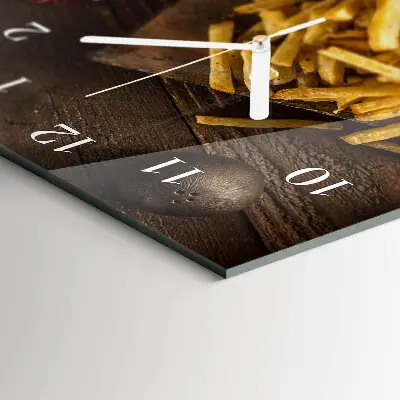 Moderne wanduhr vertikal Fastfood