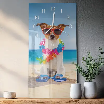 Wanduhr mit motiv vertikal Hund