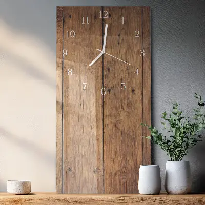 Moderne wanduhr vertikal Holz