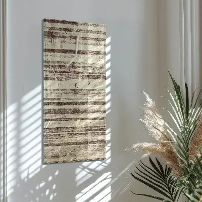 Vertikale glas wanduhr Wachstuch
