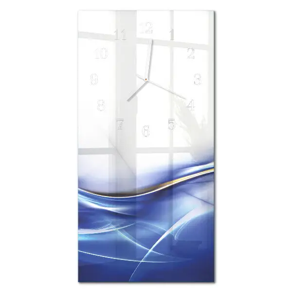 Vertikale glas wanduhr Abstrakte Linien