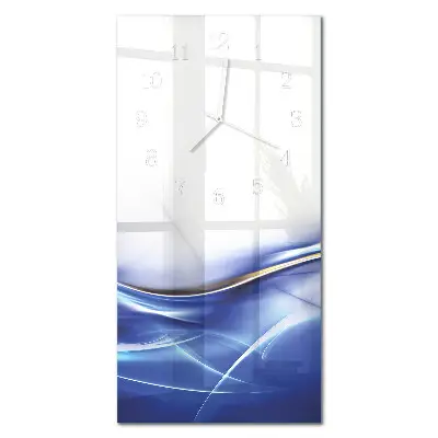 Vertikale glas wanduhr Abstrakte Linien