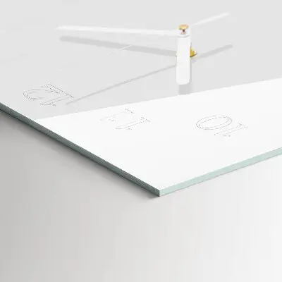 Vertikale glas wanduhr Abstrakte Linien