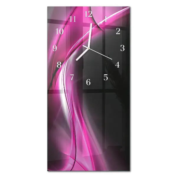 Vertikale glas wanduhr Abstrakte Linien
