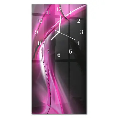 Vertikale glas wanduhr Abstrakte Linien