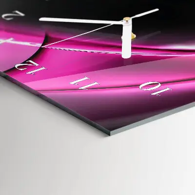 Vertikale glas wanduhr Abstrakte Linien