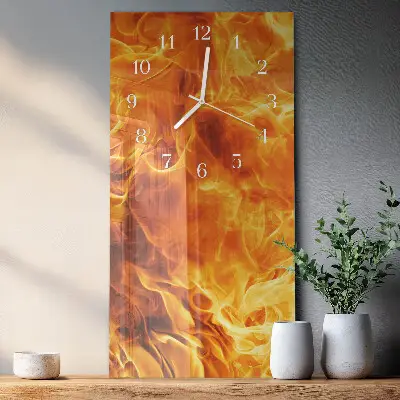 Moderne wanduhr vertikal Feuer