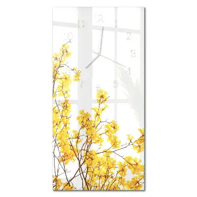 Vertikale glas wanduhr Baum