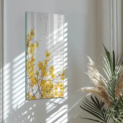 Vertikale glas wanduhr Baum