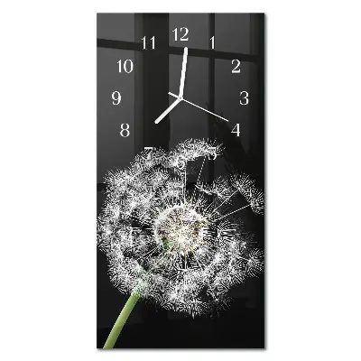 Vertikale glas wanduhr Löwenzahn