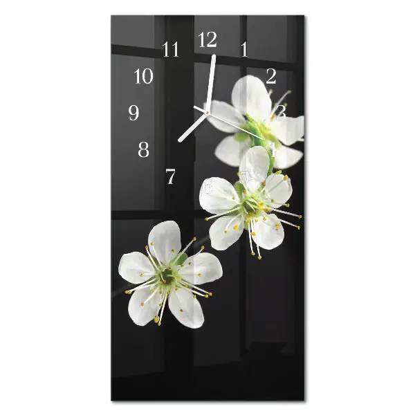Wanduhr design ausgefallen vertikal Blumen