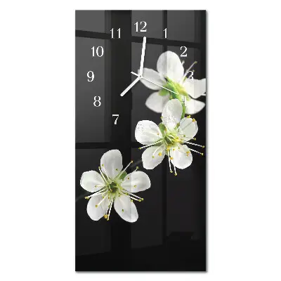 Wanduhr design ausgefallen vertikal Blumen