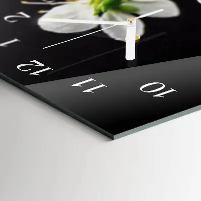 Wanduhr design ausgefallen vertikal Blumen