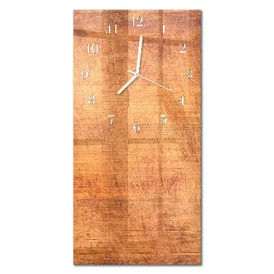 Vertikale glas wanduhr Holzbretter