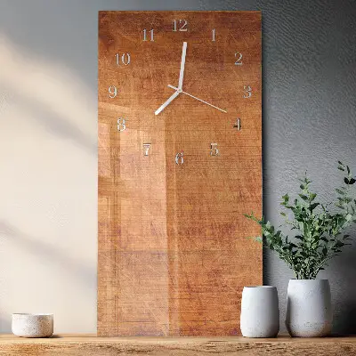 Vertikale glas wanduhr Holzbretter
