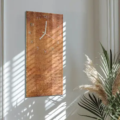 Vertikale glas wanduhr Holzbretter