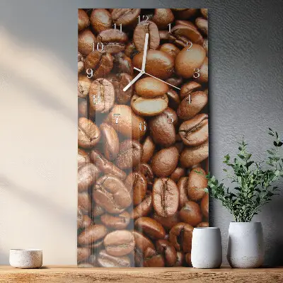 Wanduhr design ausgefallen vertikal Kaffeebohnen