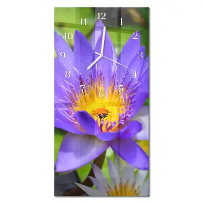 Wanduhr mit motiv vertikal Blume