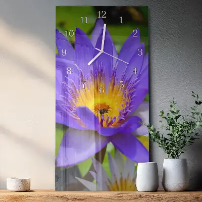Wanduhr mit motiv vertikal Blume