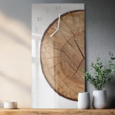 Wanduhr mit motiv vertikal Holzbalken